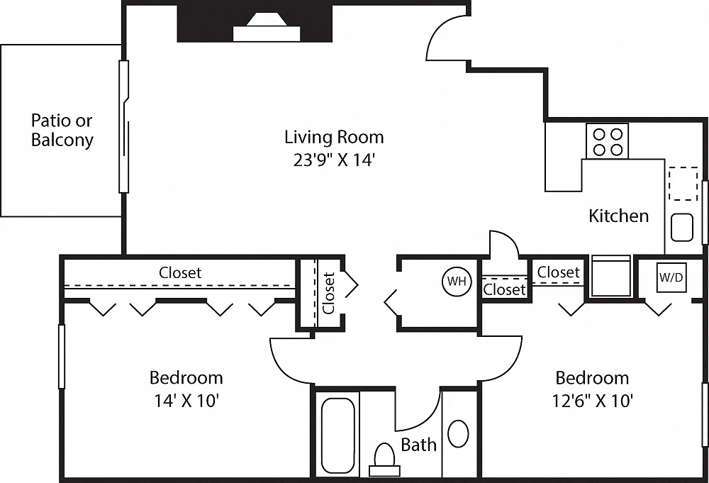 Floor plan 2 Bedroom