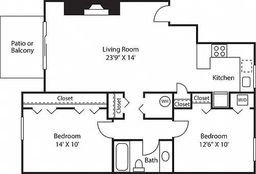 Floor plan 2 Bedroom