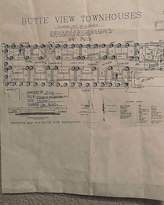 Tentative map for town house