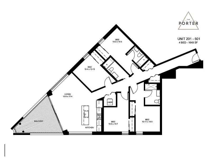 Floor plan 4 Bedroom - 3 Bathroom