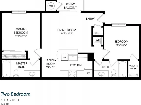2 Bedrooms, 2 Baths 2 Bedrooms, 2 Baths