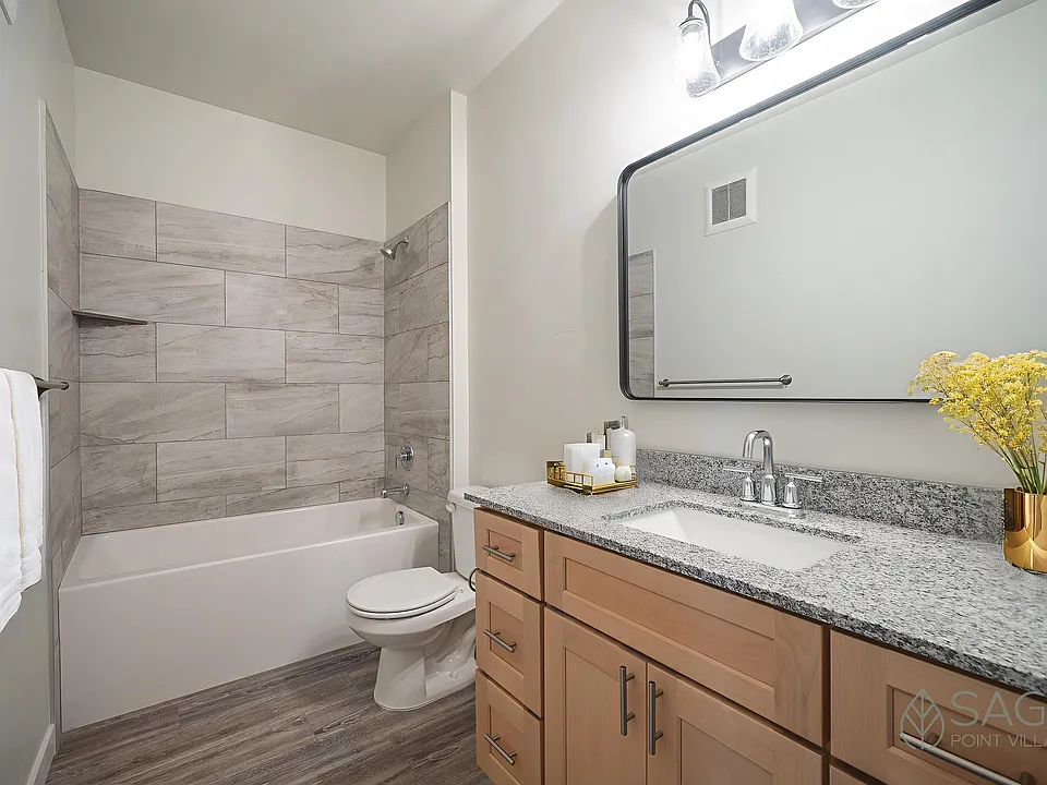 Sage Point Village Apartments - Staged Photo of Bathroom