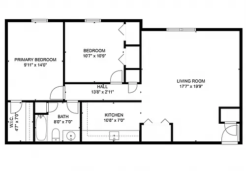 Floor plan Frederick Square 2 bedroom
