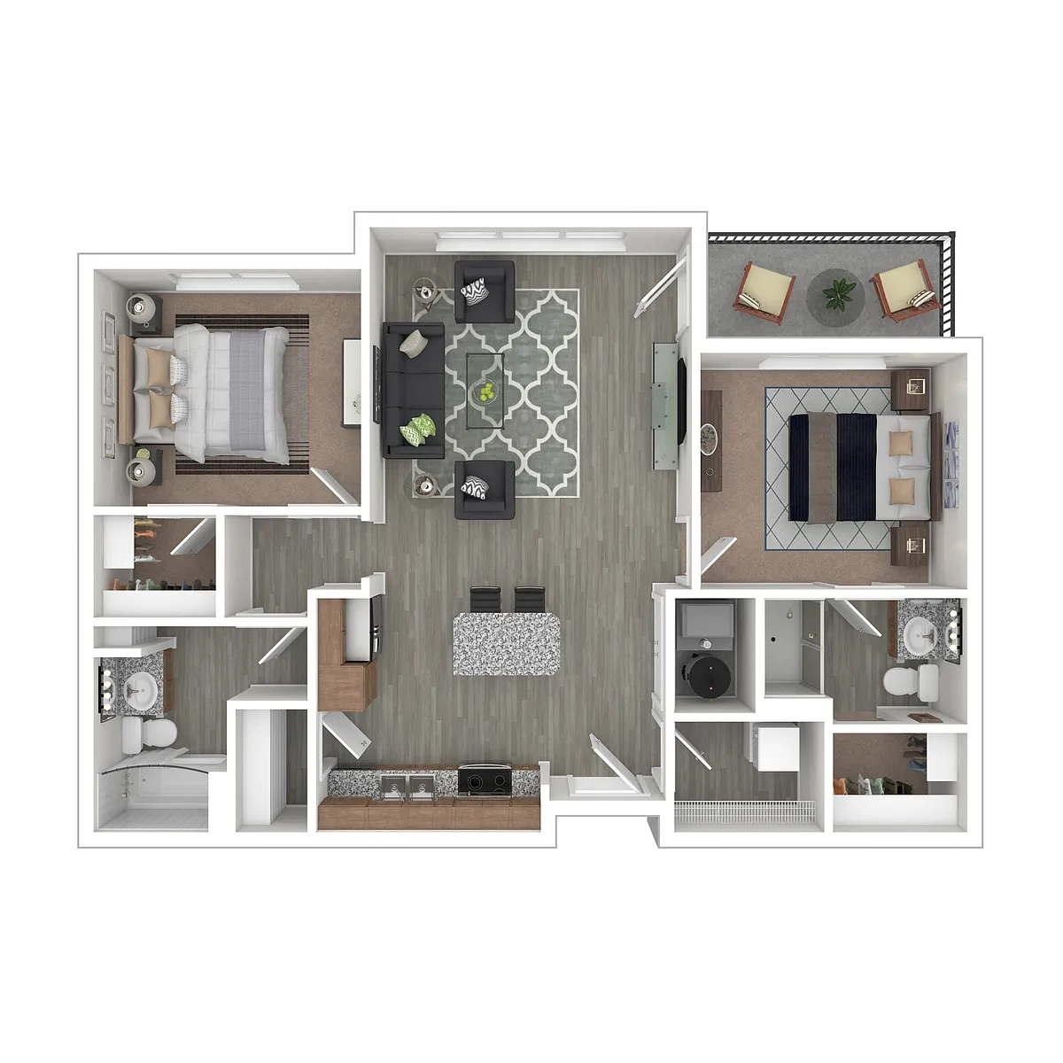 Floor plan 2BR Madison
