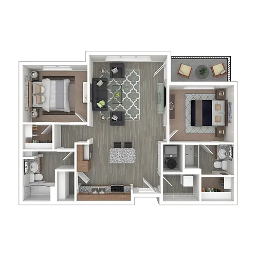Floor plan 2BR Madison