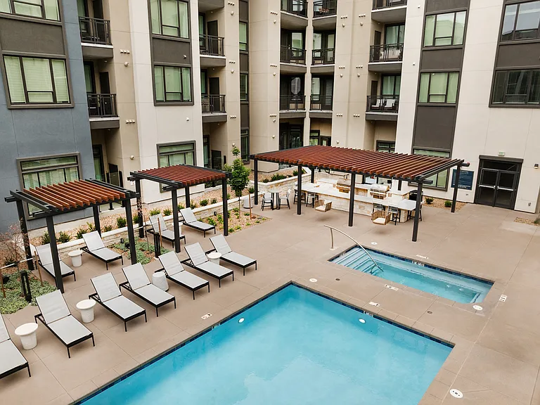 Luxury Swimming Pool with Cabanas