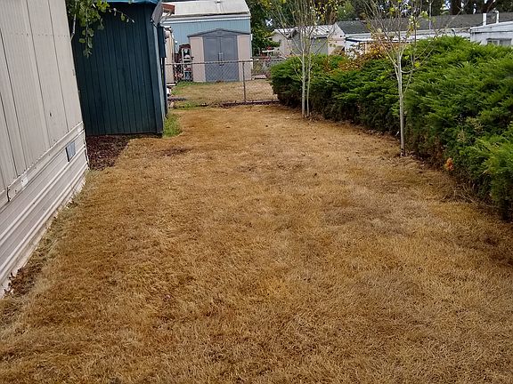 Small yard behind unit. 