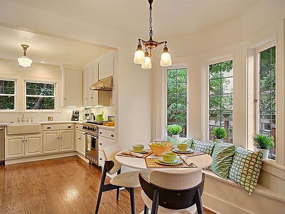 New eat in kitchen looking on to the back yard