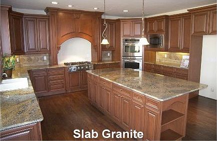Slab Granite kitchen