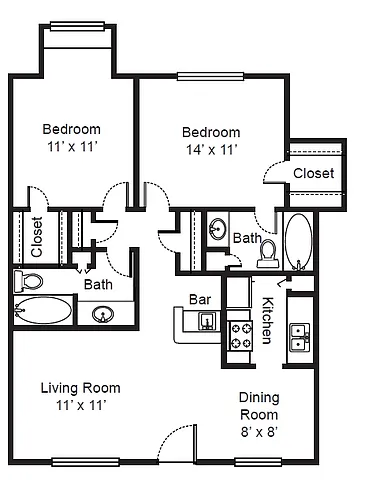Floor plan Plan B3