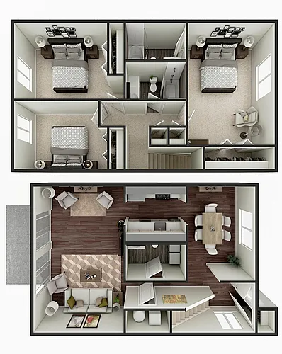 Floor plan 3 Bed 2.5 Bath