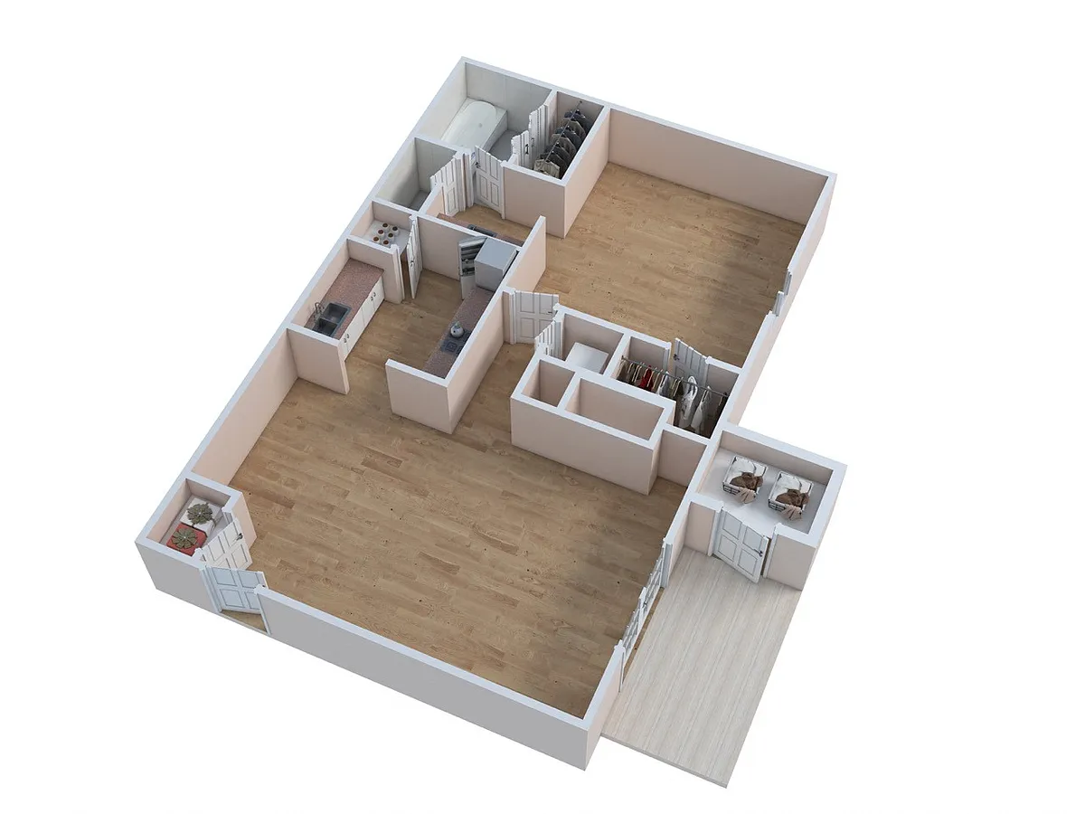 Floor plan 1 Bed 1 Bath