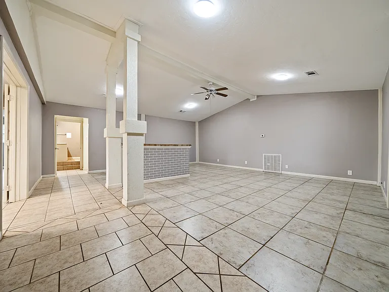 Open-concept living, 12-ft ceilings