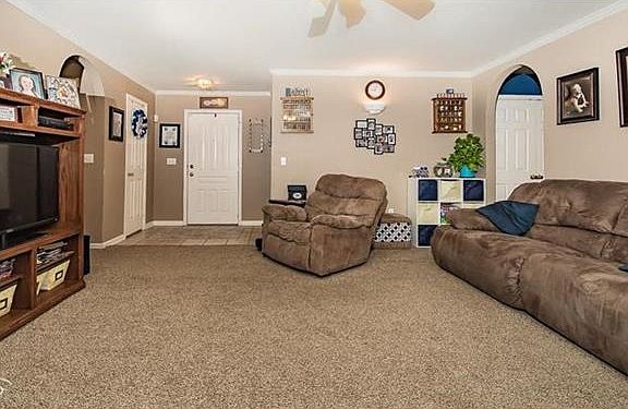 Crown molding in living room!