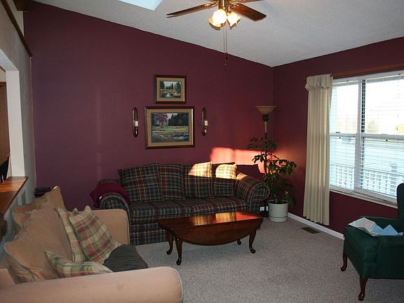 living room/vaulted ceiling/skylights