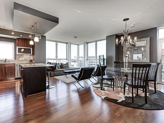 Kitchen / Living area (note that outside views are subject to change due to recent construction activities).