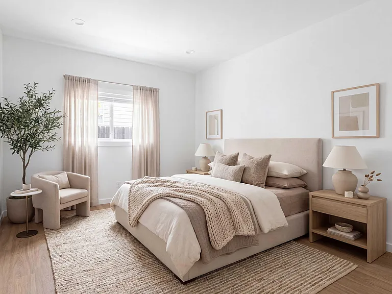 Virtual Staged Master Bedroom