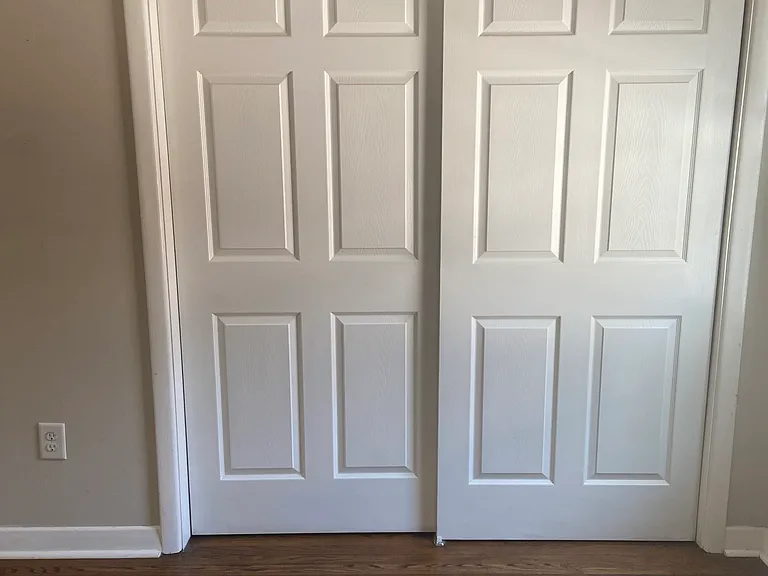 Primary bedroom double closet
