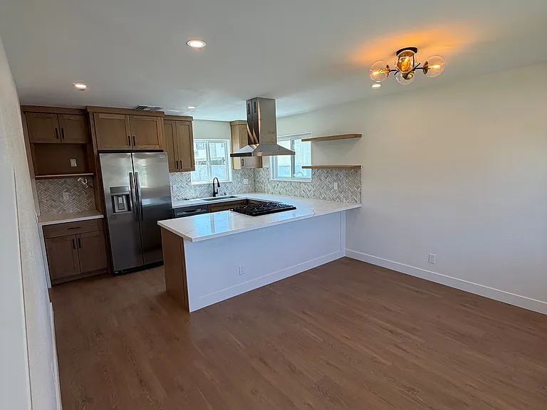 Dining room to kitchen view.