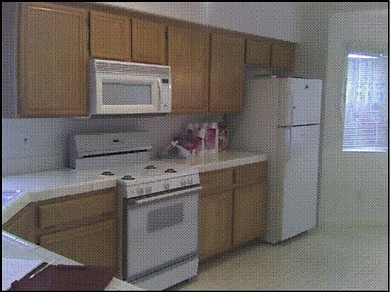Kitchen to back of home
