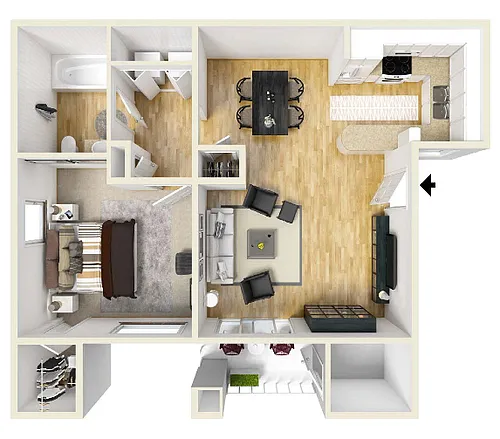 Floor plan 1 Bedroom