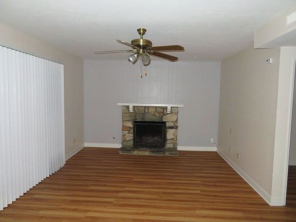 Family room with a fireplace