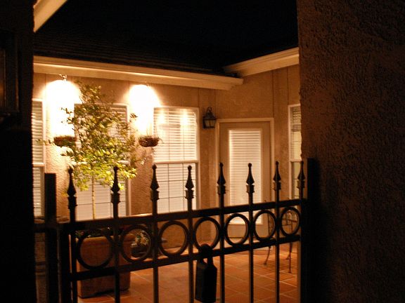 Courtyard from outside locking gate