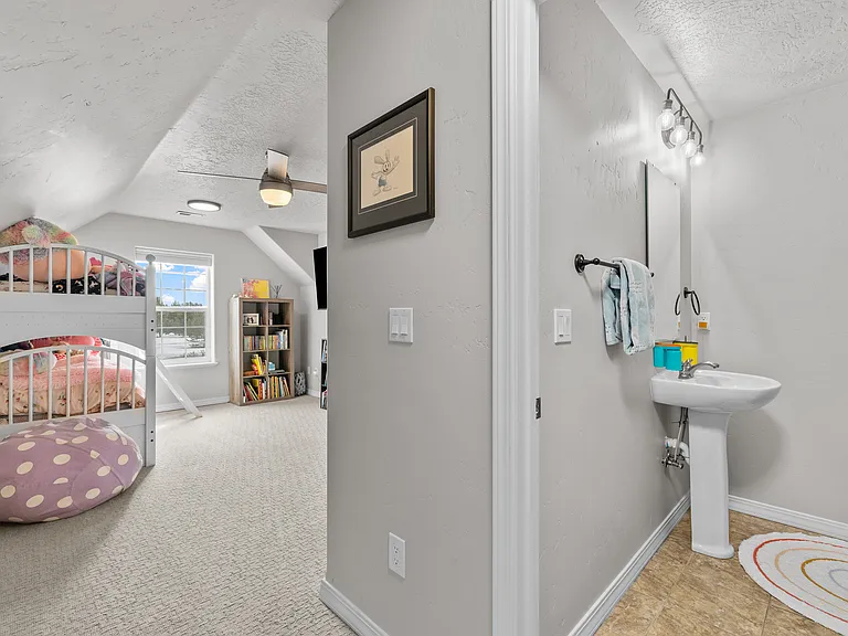 Attached bathroom in bonus room
