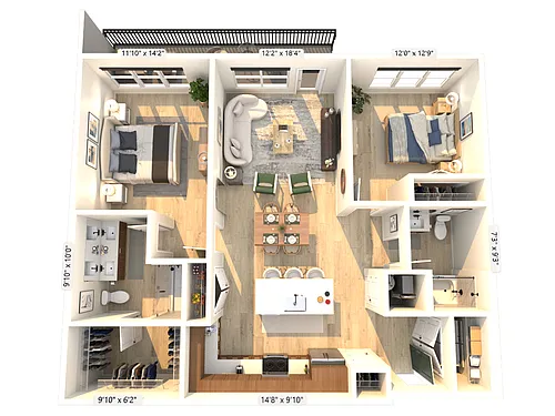 Floor plan C1-1F