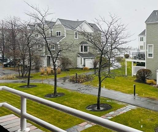 Your view off the balcony (rainy day).