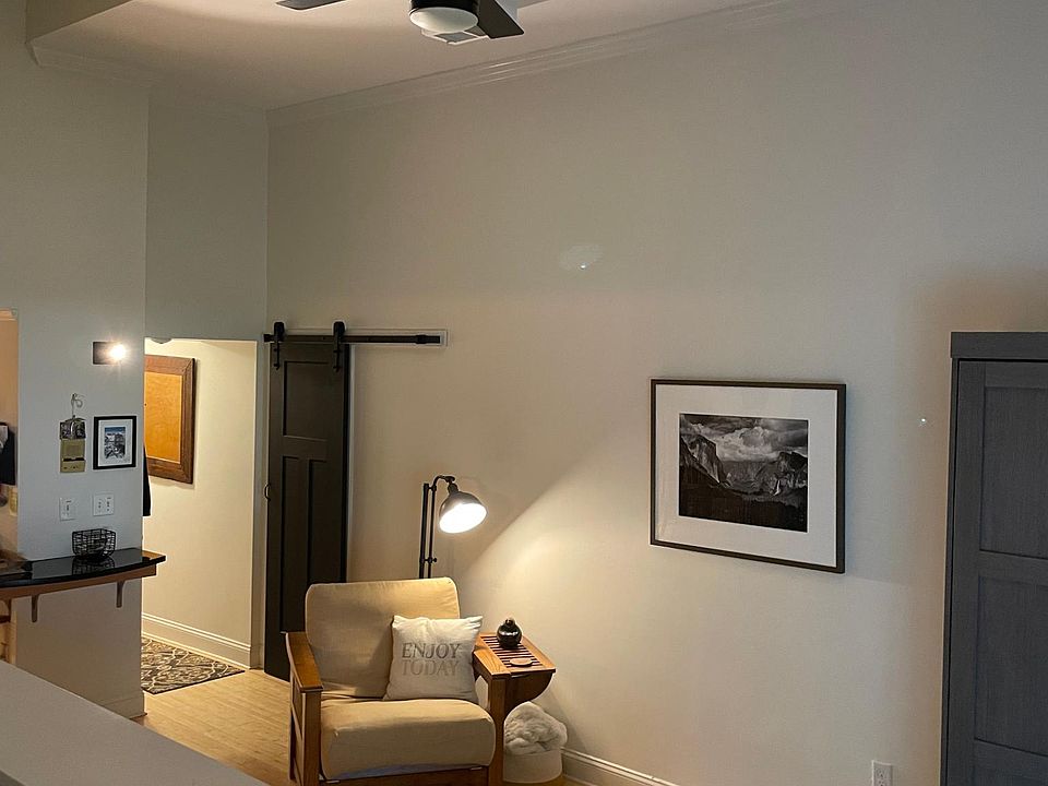 High ceilings. New light fixtures.