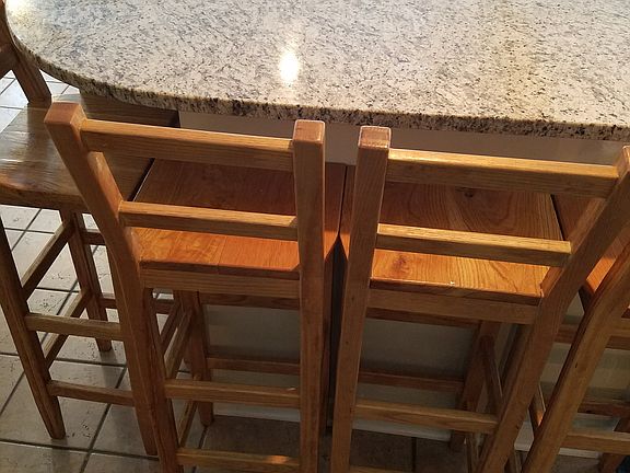 granite counter bar area