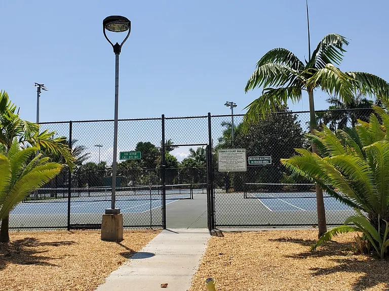 Tennis courts directly across North Shore Drive from Condo