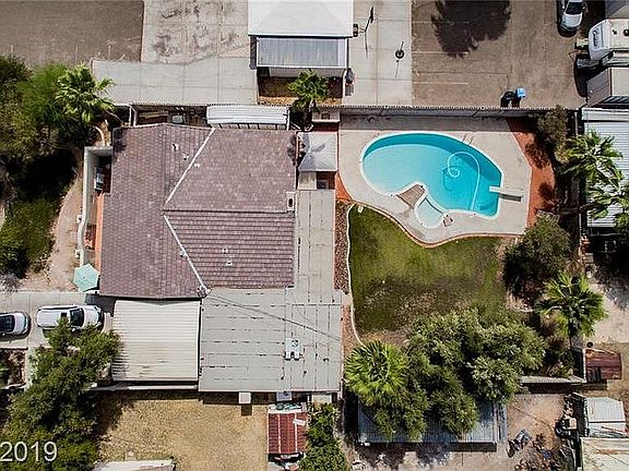 Aerial of House, Pool, Shop