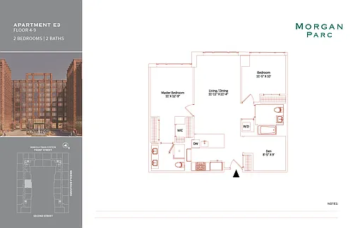 Floor plan E603 2BR with HO