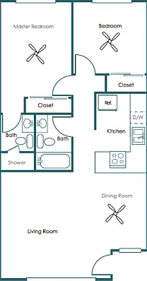 Two Bedrooms - Two Bath Two Bedrooms - Two Bath