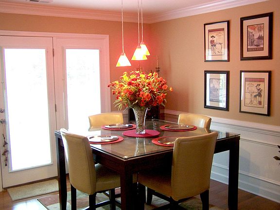 Dining room with access to back deck