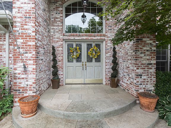 Leaded glass front doors