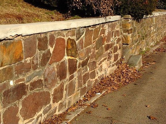 Front Stone Wall