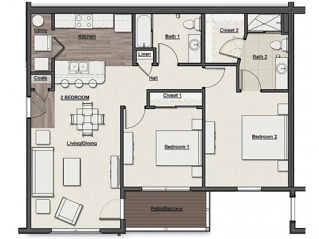 Floor plan Overlook Partial View