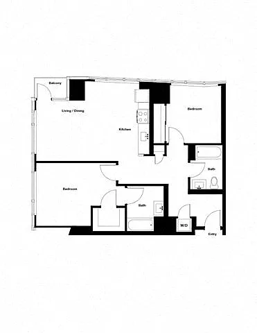 Floor plan 2D w/ Balcony Renovation 2