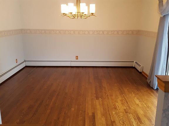 dining room with sliders to deck