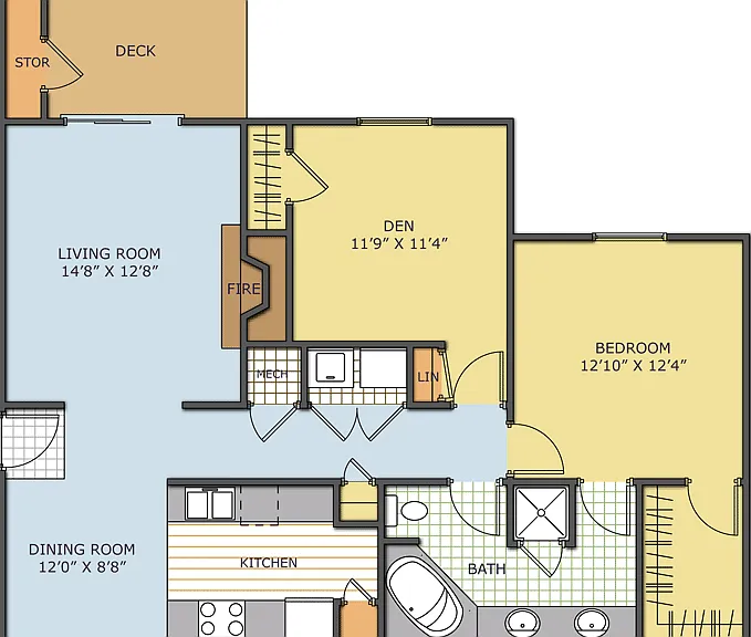 The Palmer - Biscayne - 1 Beds - 1 Baths - 1145 Sq. ft.