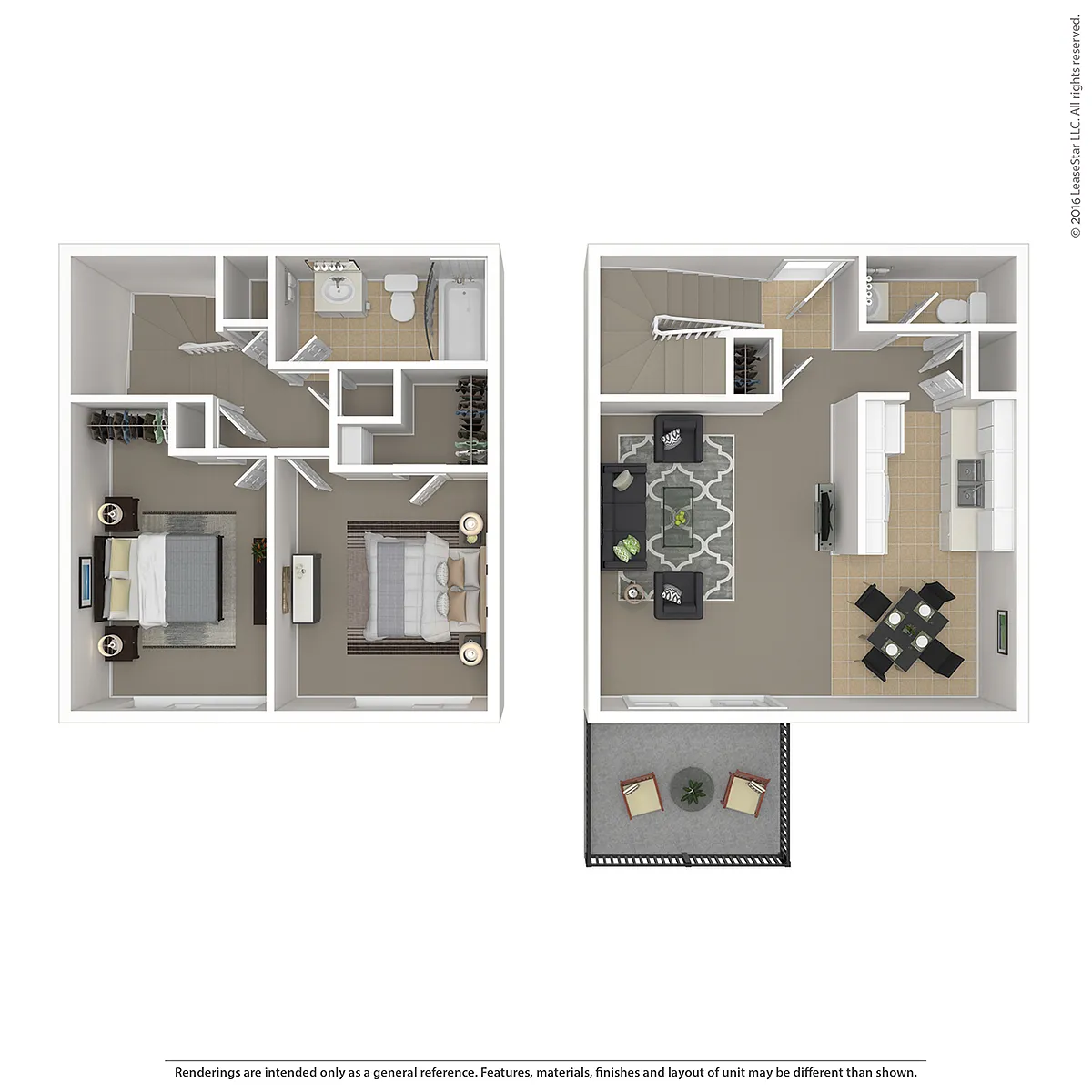 Floor plan Large 2 Bed 1.5 Bath