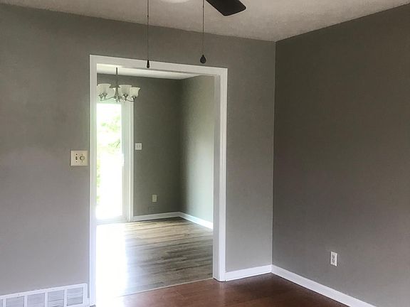 Living room into dining area