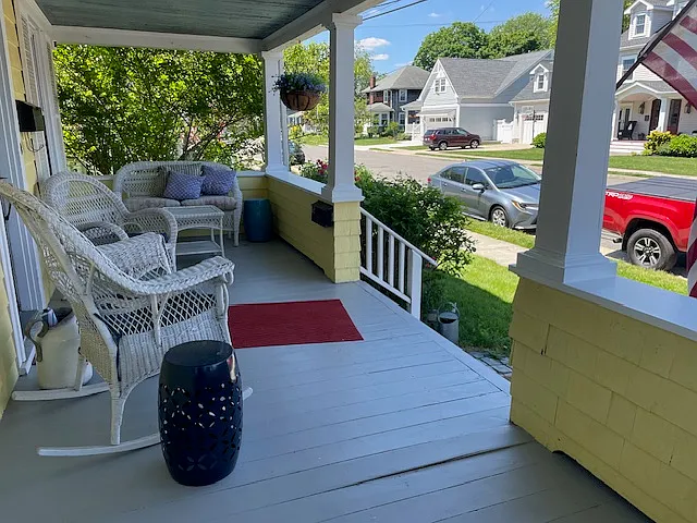 Front porch rocker and lounge seating for morning tea/coffee or evening cocktail