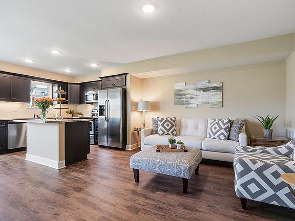 Open Floor Plan for Kitchen, Dining and Living Areas