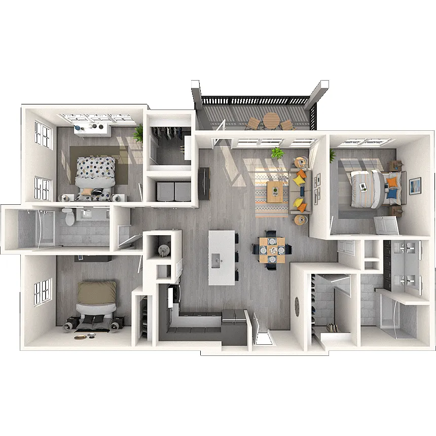 Floor plan C1 3x2 1423 SF