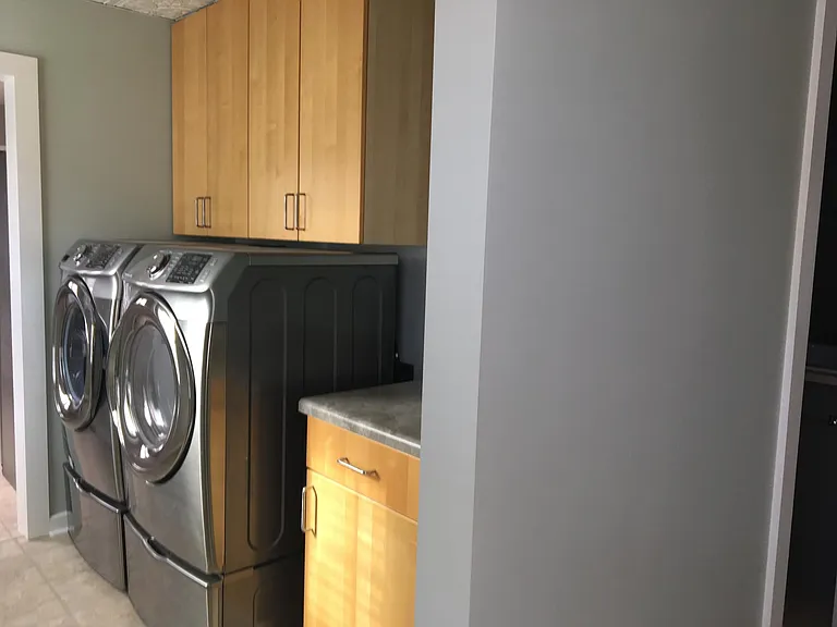 Laundry area on the main level.
