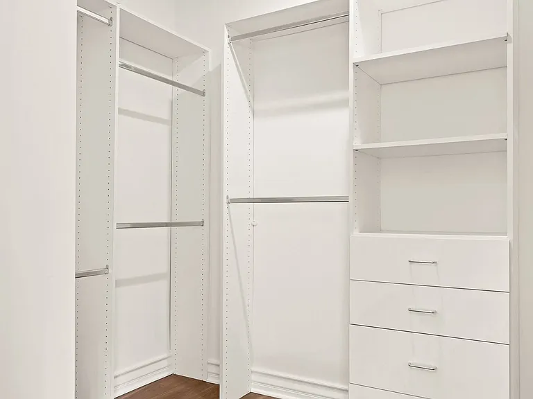 Walk-In Closet with Built-In Organizers